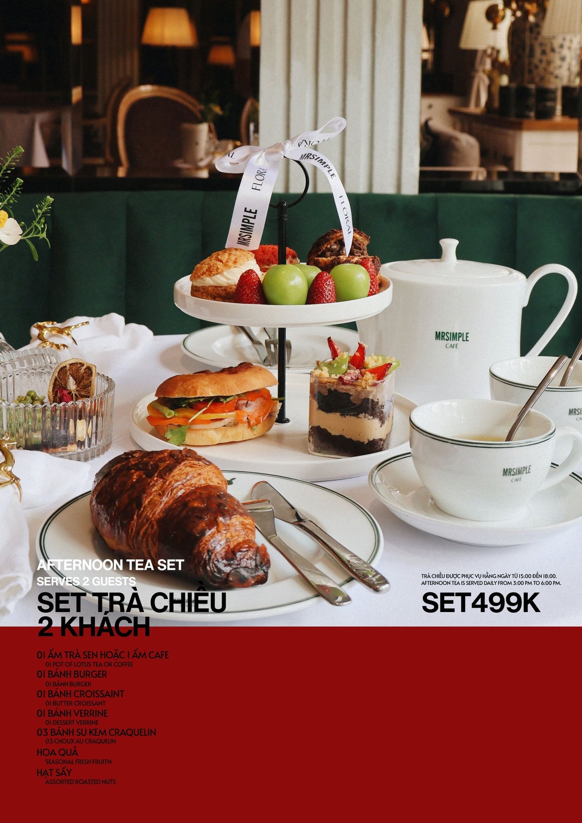 SET TRÀ CHIỀU 499K - AFTERNOON TEA SET 499K